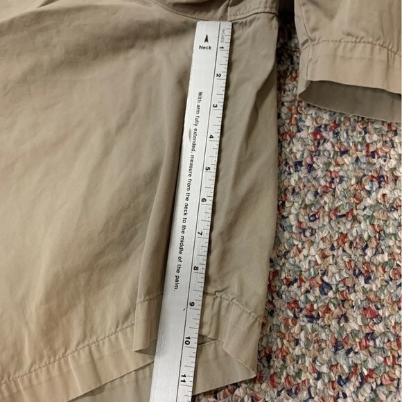 Quicksilver Tan Flat Front Chino 10" Inseam Shorts Size 38 - Picture 12 of 13